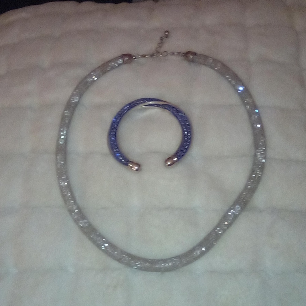 Elegant Silver and Blue Jewelry Set